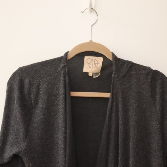 Chaser Gray Wrap Jacket Coat Cardigan  size M - Picture 2 of 9